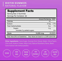 Vegan Biotin (hair , skin, nails ) Gummies (60)