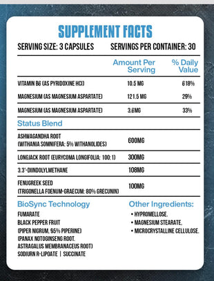 Biosync xt Organic Fuel Natural Testosterone Support) 90 capsules