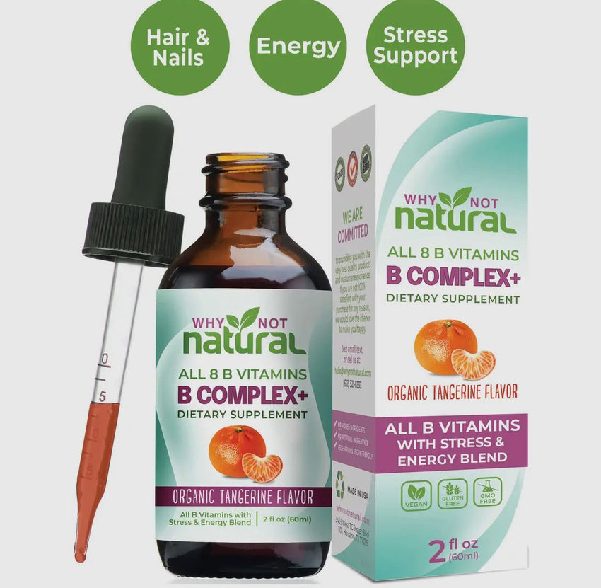 B Complex (all 8 B Vitamins) drops 2oz