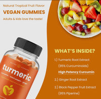 Turmeric (Vegan) Gummies with Ginger & Black Pepper (60)