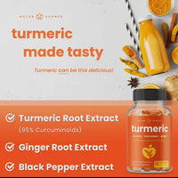 Turmeric (Vegan) Gummies with Ginger & Black Pepper (60)